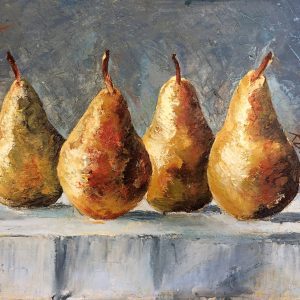 Four pears by Kay Dower