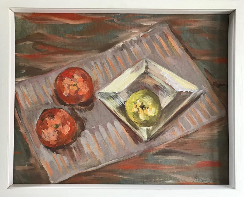 Fruit on a plate by Kay Dower