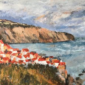 Roofs of Robin Hoods Bay by Kay Dower